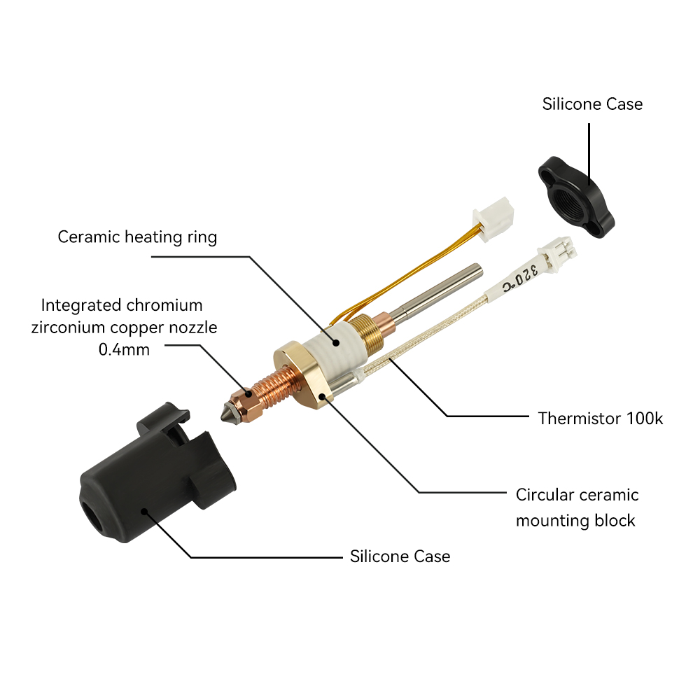 Hotend para Creality K1C K1 MA - High Flow Ceramic Hotend reseña y precio