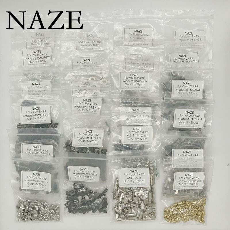 NAZE-Kit completo de tornillos - Voron 2.4 R2 Complete Kit reseña y precio